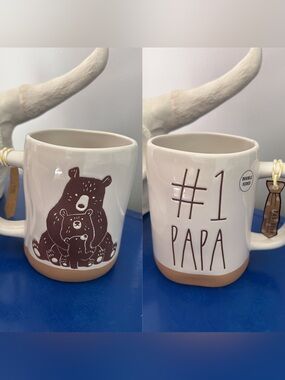 Rae Dunn #1 Papa Bear and Cubs Double Sided Mug